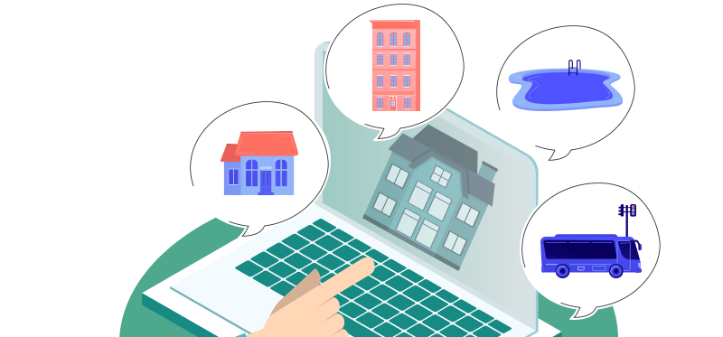 Infographie immobilier : achat d'une maison ou d'un appartement