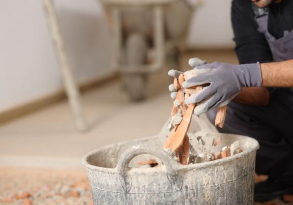 jeter gravats chantier